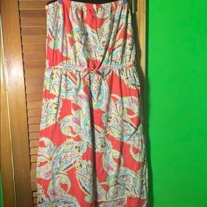 Strapless maxi dress